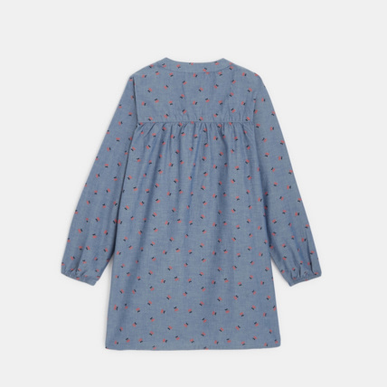 Avis Tablier d'écolière motif cerises bleu fille OKAIDI 3