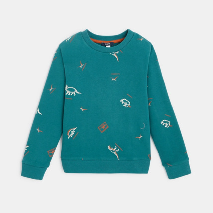 Avis Sweat-shirt en molleton imprimé vert garçon OKAIDI 1