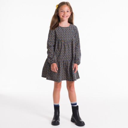 Avis Robe évasée en velours imprimé OKAIDI 1
