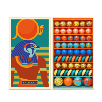 Avis Coffret de 62 billes galets et calots Egypte Ra Billes & Co 1