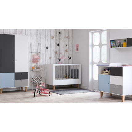 Avis Chambre Trio Concept Lit bébé évolutif + Commode + Armoire VOX 1