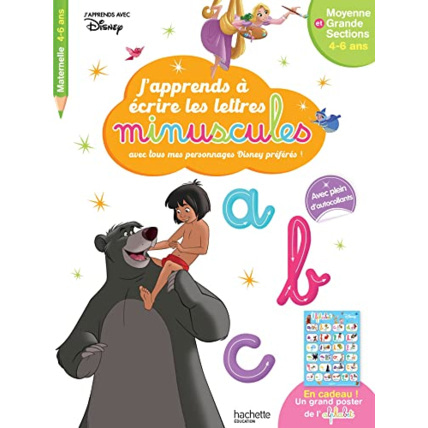 Avis Disney - Grands Classiques - J'apprends à écrire les minuscules PS - MS (3-5 ans) Hachette Éducation 1