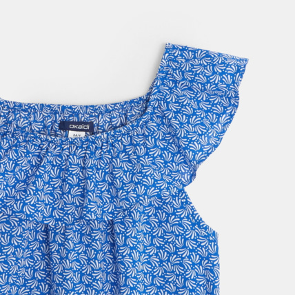 Avis Combishort imprimé volanté bleu fille OKAIDI 4