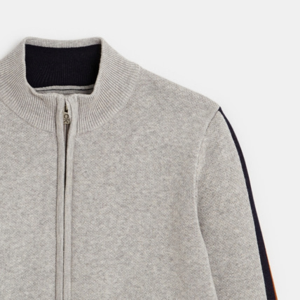 Avis Gilet zippé en tricot gris garçon OKAIDI 2