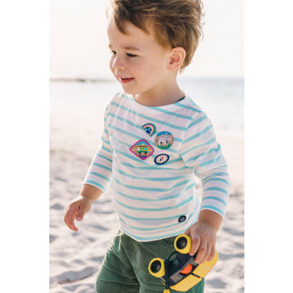 Avis Marinière avec écussons Armor-lux X Les Mini Mondes - Milk/Mykonos ARMOR-LUX 1