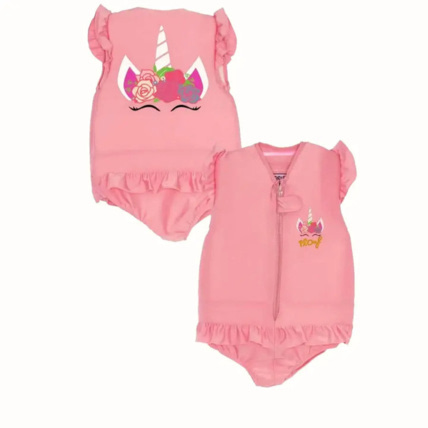 Avis Maillot de bain flottant fille : Rosy Rose poudré PLOUF 1