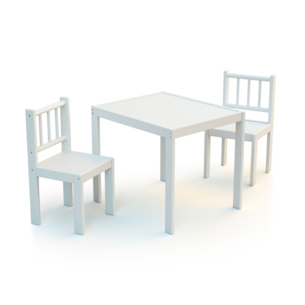 Avis Ensemble 1 table + 2 chaises enfant en bois Webaby 1