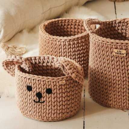 Avis Lot de 2 Paniers en Crochet Mon Lit Cabane 2