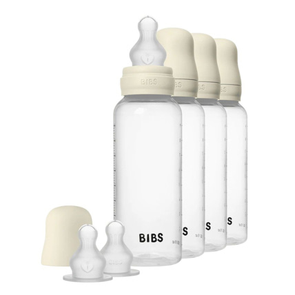 Avis Lot de 4 biberons bébé anti-colique 270 ml BIBS 1