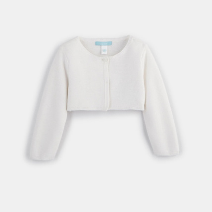 Avis Boléro tricot 1 bouton bébé fille OBAÏBI 1