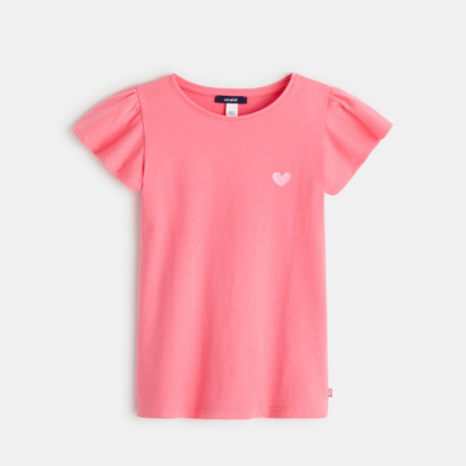 Avis T-shirt à manches courtes volantées rose fille OKAIDI 1