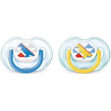 Avis 2 sucettes décorées garçon silicone 0 - 6 mois Philips Avent 1