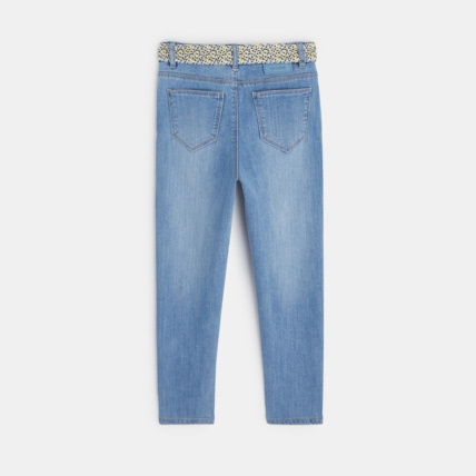 Avis Jean boyfriend ceinturé bleu fille OKAIDI 3