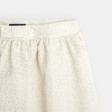 Avis Jupe chic en jacquard irisé beige fille OKAIDI 2