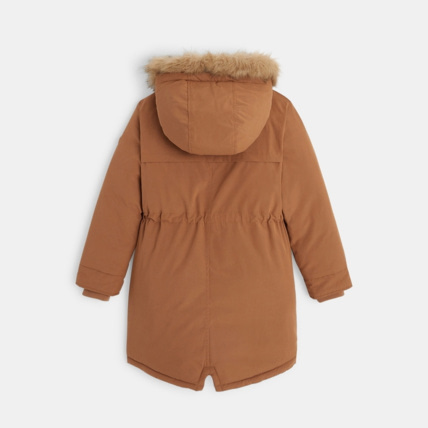 Avis Parka chaude et déperlante à capuche marron fille OKAIDI 6