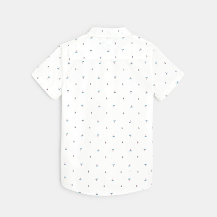 Avis Chemise à motifs petits palmiers blanche garçon OKAIDI 3