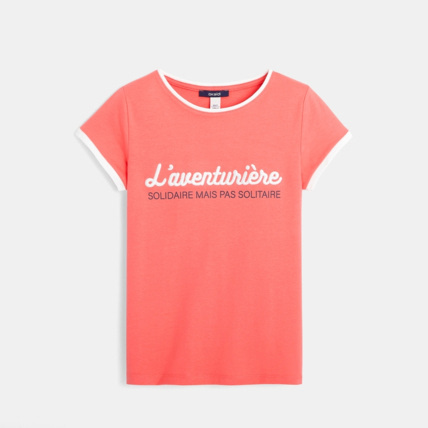 Avis T-shirt à message Aventure rose fille OKAIDI 1