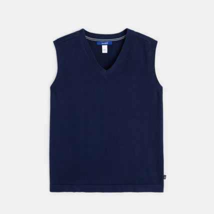 Avis Pull sans manches bleu garçon OKAIDI 1