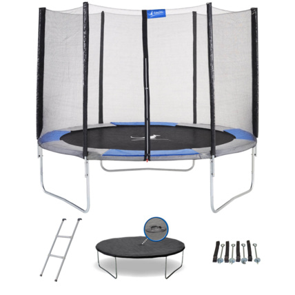 Avis Trampoline rond diam 300cm avec filet, échelle, bâche et kit d'ancrage - RALLI 300 Kangui 1