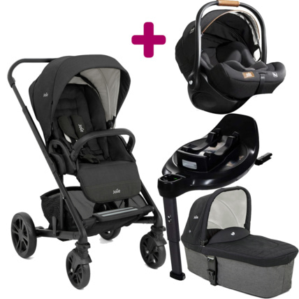 Avis Poussette trio Chrome + siège auto I-Level Recline + nacelle + base pivotante encore Joie 2