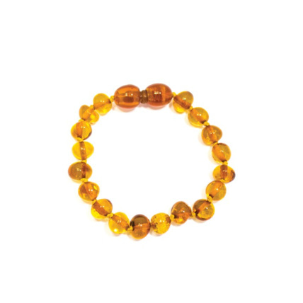 Avis Bracelet d’ambre bébé perles rondes miel avec fermoir sécurité KADOLIS 1
