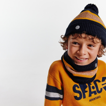 Bonnet bien chaud a pompon gris garcon OKAIDI Comparateur Avis Prix