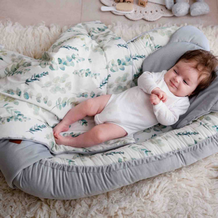 Avis Cocon bébé matelassé - nid réducteur de lit, Eucalyptus Sevira Kids 7