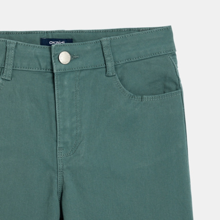 Avis Pantalon taille haute, large et court vert fille OKAIDI 2