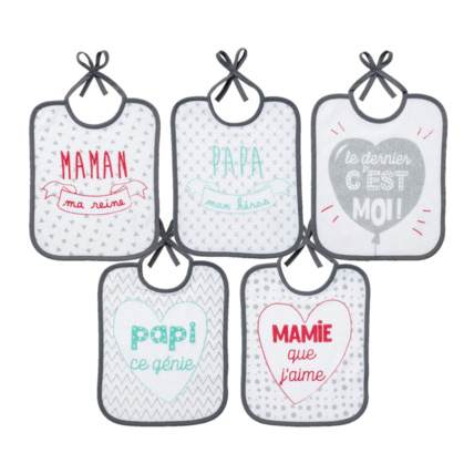 Avis Lot de 5 bavoirs naissance Babycalin 3
