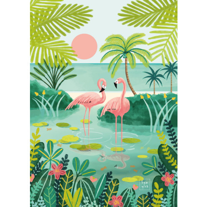 Avis Puzzle Flamingo PIECES & PEACE 1
