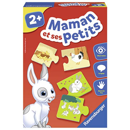 Avis Puzzle - Maman et ses petits - Découverte des animaux - 4x2 pièces RAVENSBURGER 1