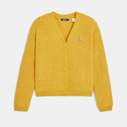 Avis Gilet côtelé boutonné jaune fille OKAIDI 2