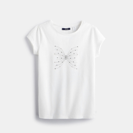 Avis T-shirt brodé blanc fille OKAIDI 1