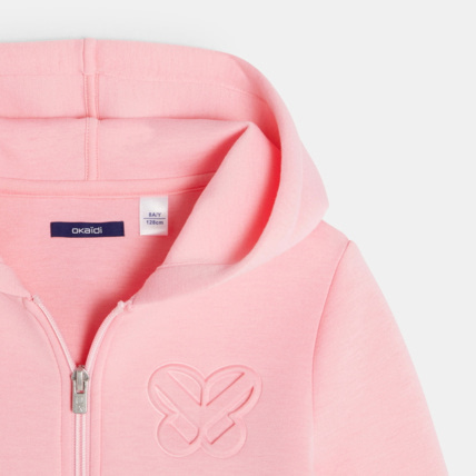Avis Sweat zippé à capuche rose fille OKAIDI 3