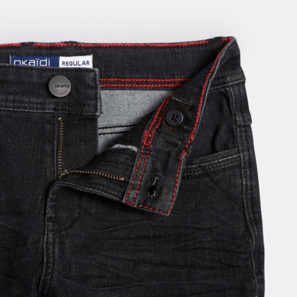 Avis Jean droit stretch thermorégulant noir garçon OKAIDI 3