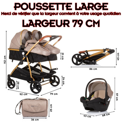 Avis Poussette double DUO SMART + 2 cosy Mon Mobilier Design 2