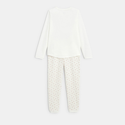Avis Pyjama 2 pièces en velours motif irisé blanc fille OKAIDI 3