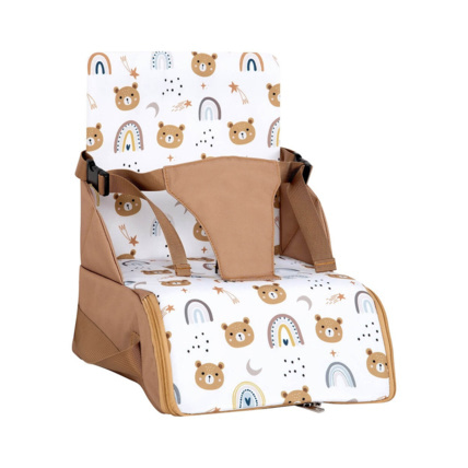 Avis Rehausseur de chaise bébé nomade en tissu Oursons Camel TINEO 1