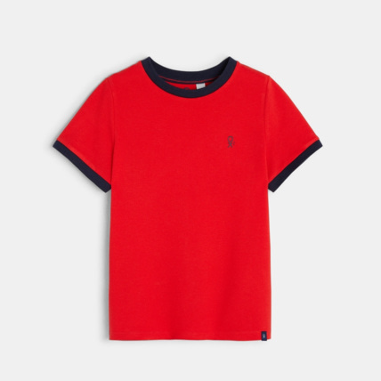 Avis T-shirt en coton piqué rouge garçon OKAIDI 1