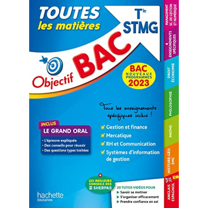 Avis Objectif Bac 2023 - Term STMG Toutes les matières Hachette Éducation 1