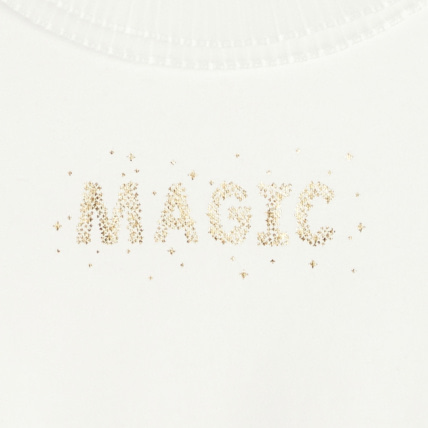 Avis T-shirt manches courtes à message "Magic" blanc fille OKAIDI 2