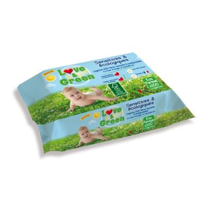 Avis Lingettes sensitives écologiques Love & Green 1