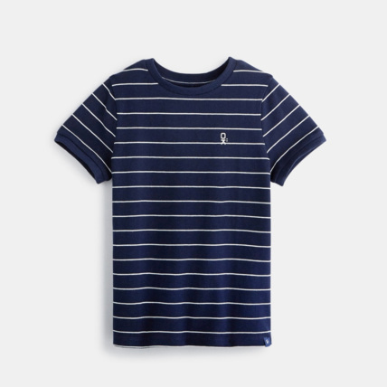 Avis T-shirt rayé nid d'abeille bleu garçon OKAIDI 1