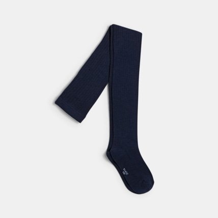 Avis Collants en tricot côtelé bleus fille OKAIDI 1