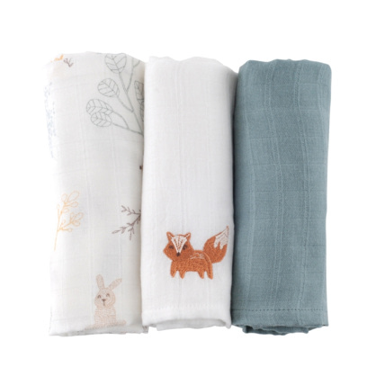 Avis Lot de 3 langes bébé coton bio little crevette 5