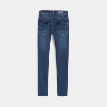 Avis Jeans skinny ultra-résistant bleu garçon OKAIDI 4