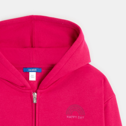 Avis Sweat-shirt à capuche uni rose fille OKAIDI 2