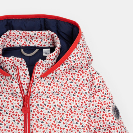 Avis Doudoune à capuche motif petits cœurs blanche fille OKAIDI 4