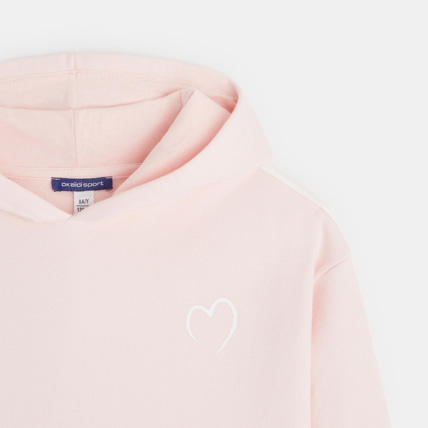 Avis Sweat molleton à capuche rose fille OKAIDI 3