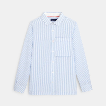 Avis Chemise rayée bleue garçon OKAIDI 1